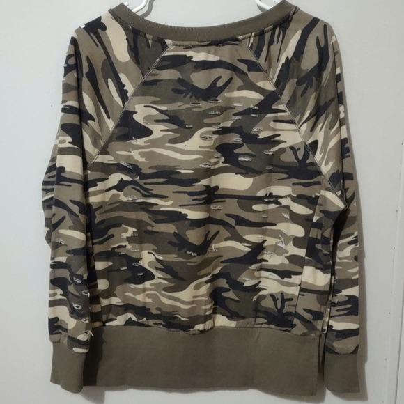 Dex Women's Camo Distressed Sweatshirt Size Small - Picture 3 of 4